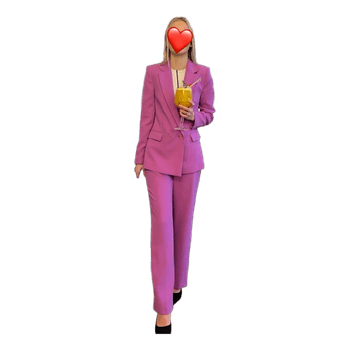 Purple blazer suit set