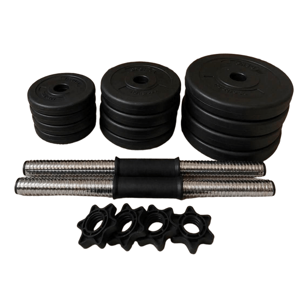 2 x 10kg Black adjustable dumbbell set