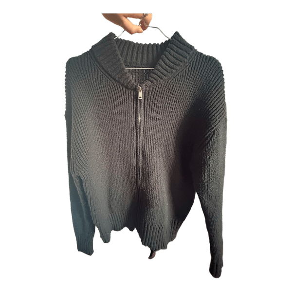 Sort strikket cardigan