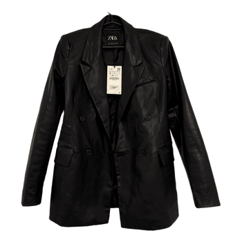Zara faux leather blazer