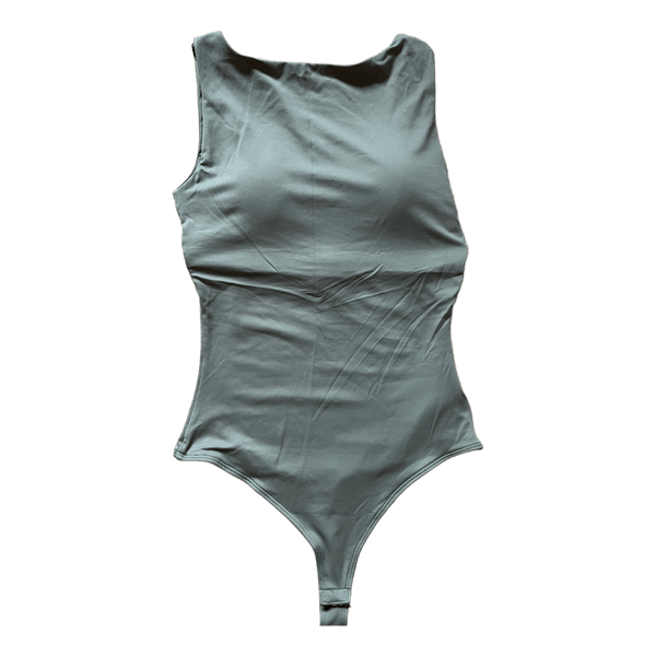 Sage green sleeveless bodysuit