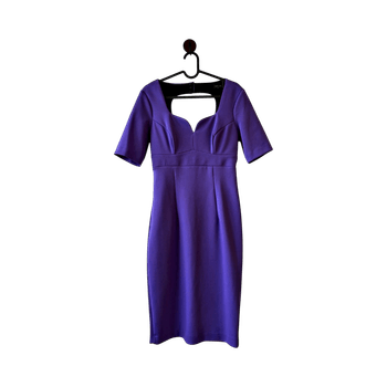 Purple Women’s River Island bodycon dress featuring a sweetheart neckline and short sleeves size EU 38 / UK 12