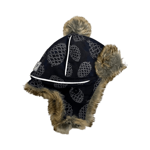 Polarn O. Pyret winter hat with faux fur lining – size 46 (6–9 months)