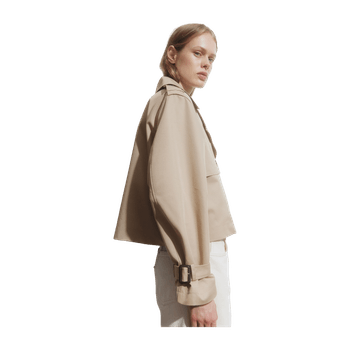 Beige trench coat