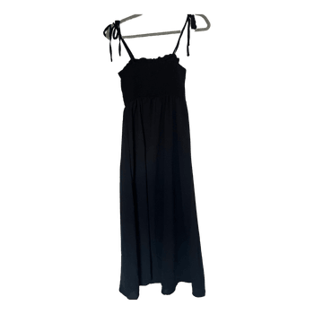 Black tie-strap dress
