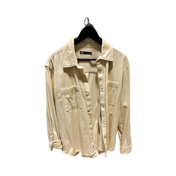 beige ribbed corduroy shirt