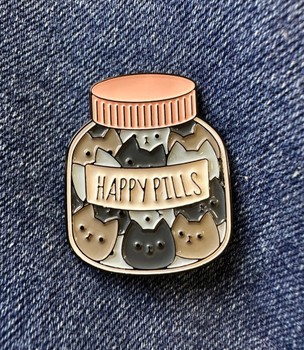 Cat happy pills pin