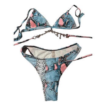 Snake print bikini set