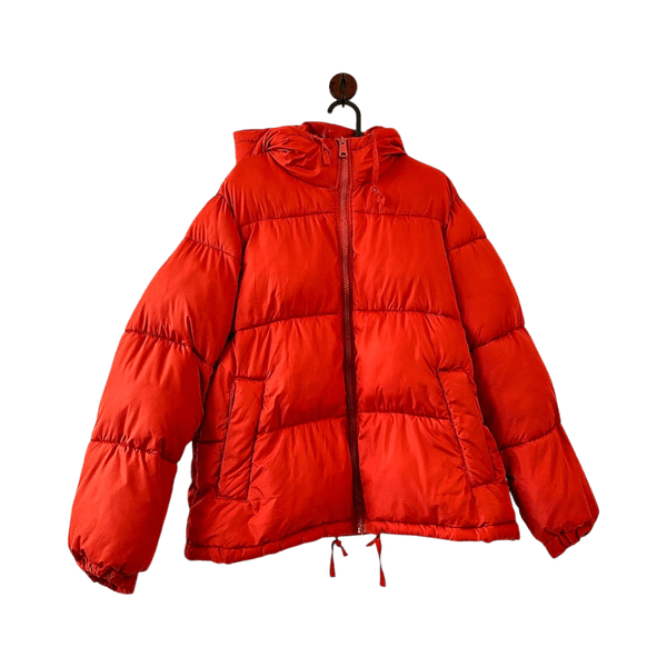 H&M women's red puffer jacket size S