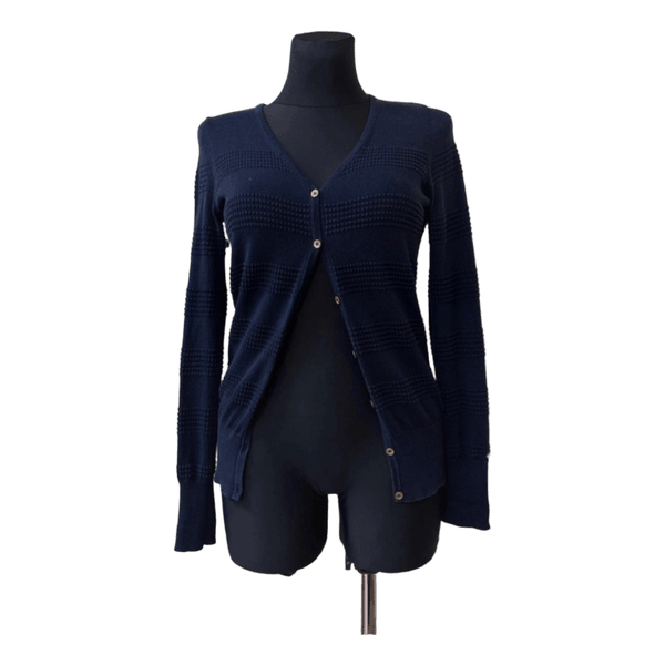Blue knit cardigan