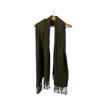 Green cashmere scarf