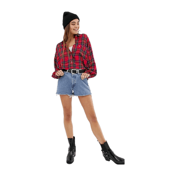High Rise Raw Edge Shorts
