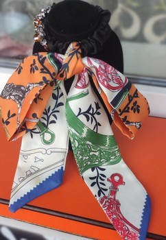 Hermes silk scrunchie