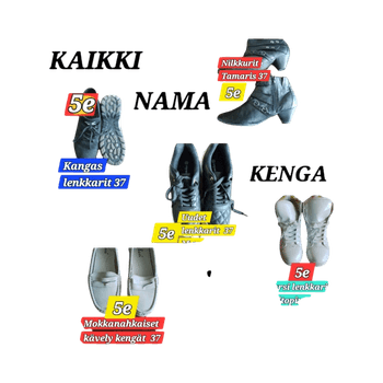 mustat lenkkarit,ym Naisten kenkiä,laukut