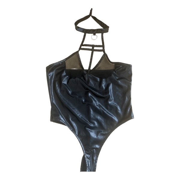 Sort bodysuit med mesh