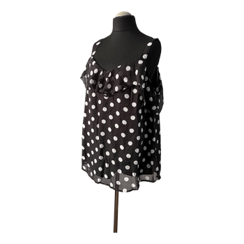 Black polka dot blouse