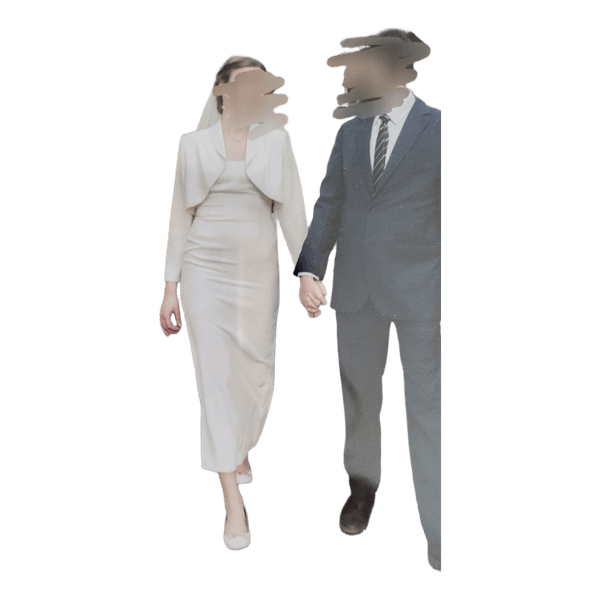 Ivory evening dress with bolero