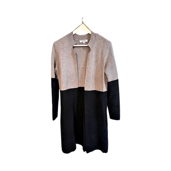 Gray and black cardigan
