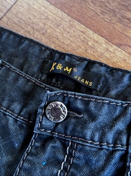 Black patterned jeans