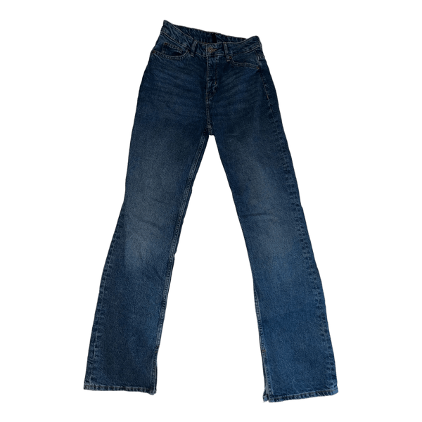 H&M blue split hem jeans