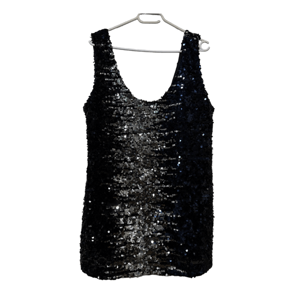 Black sequin top