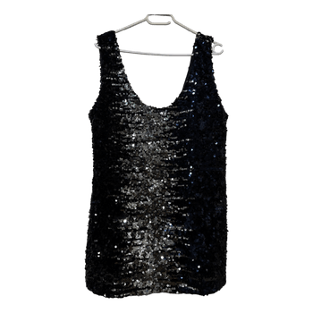 Black sequin top