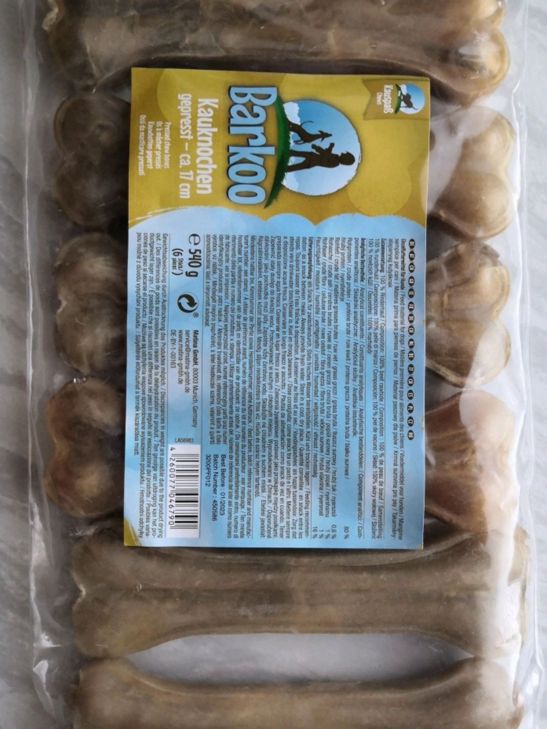 Barkoo naudannahka luut 