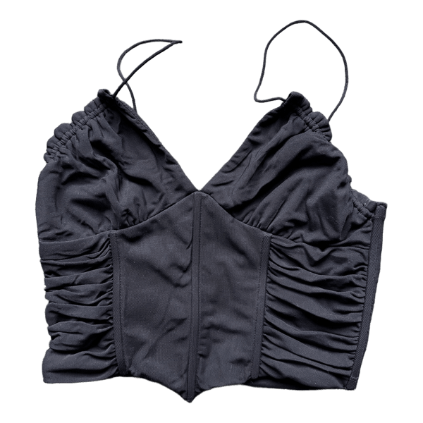 Black corset crop top