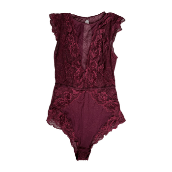 Burgundinpunainen pitsibody