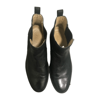 Ugg black leather ankle boots