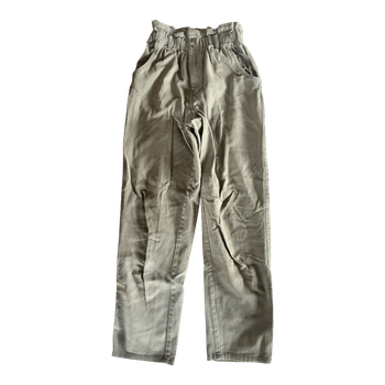Khaki paperbag trousers