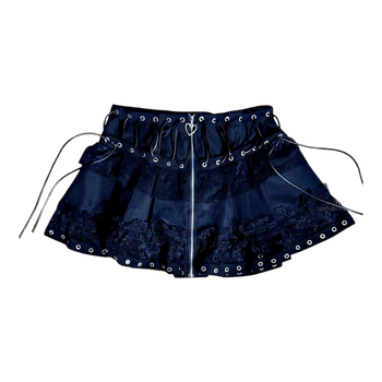 Musta pitsi minihame S