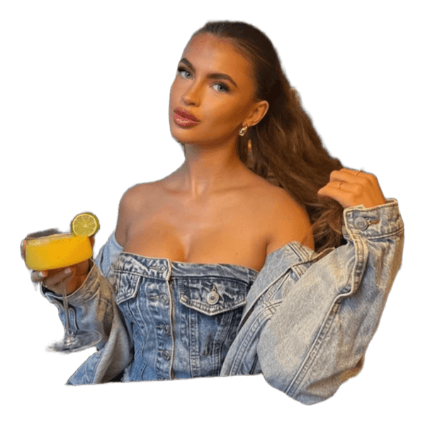 Blå denim korsett-top
