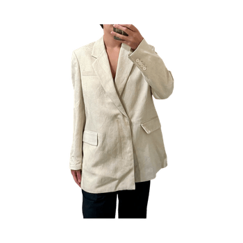beige oversize bleiseri