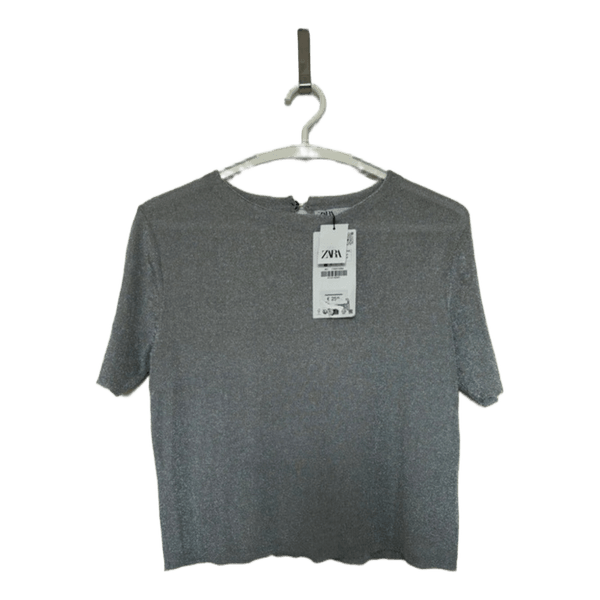 Grey metallic t-shirt