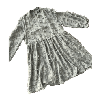 Zara sage textured weave baby doll dress