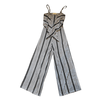 Derek Heart striped jumpsuit