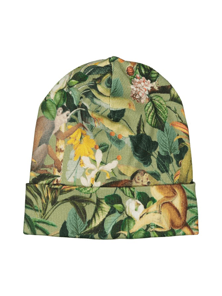 Green kids beanie