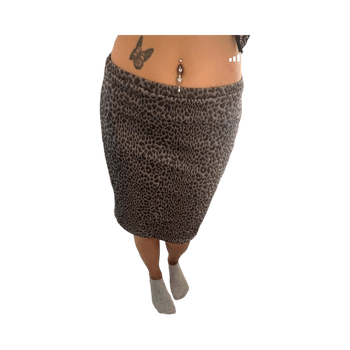 Leopard print pencil skirt