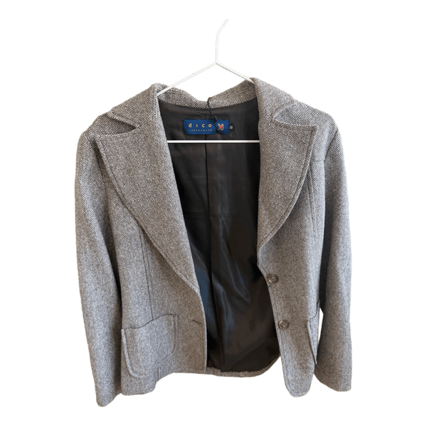 Gråt tweed blazer