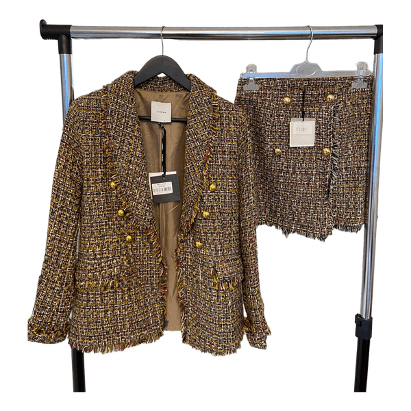 Tweed skirt suit set