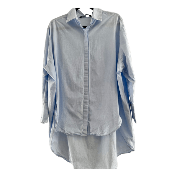 Light blue Zara shirt xs oversized poplin shirt