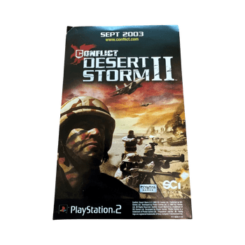 PS2 Conflict Desert Storm lappu/flyer P77-0610-11-01