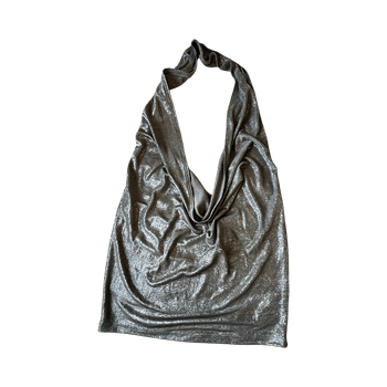 Silver halter top