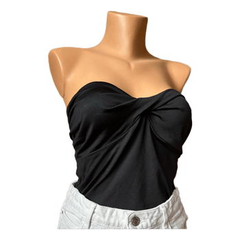 Stradivarius black strapless top