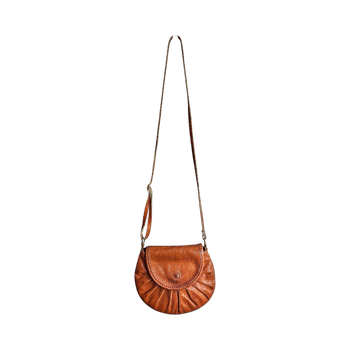 Small orange leather bag