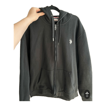 Black zip-up hoodie