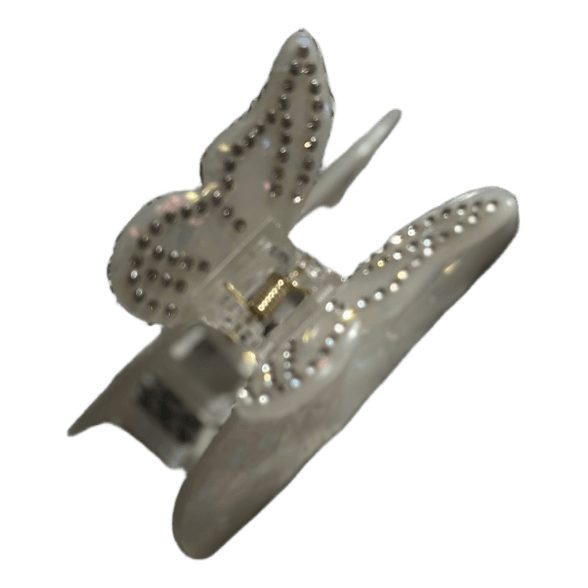 White butterfly hair claw clip
