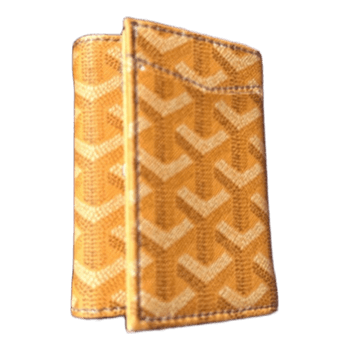 Yellow pattern card holder