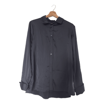 Black satin shirt